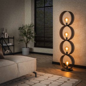 Circulos - Gulvlampe med fire metalringe