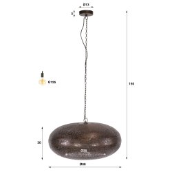 Wight - Pendel i antik kobber, diameter 68 cm.