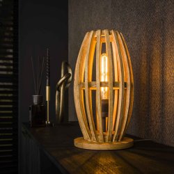 Limit - Hndlavet bordlampe i mangotr