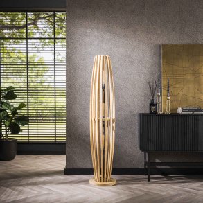 Limit - Håndlavet gulvlampe i mangotræ, højde 145 cm.