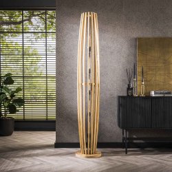 Limit - Hndlavet gulvlampe i mangotr, hjde 190 cm.