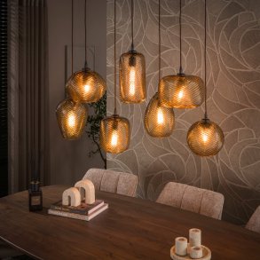Malpelo - Loftlampe med sk�rme i r�gfarvet brunt glas