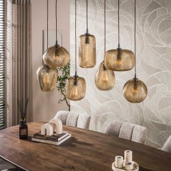 Malpelo - Loftlampe med sk�rme i r�gfarvet brunt glas