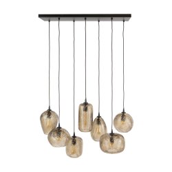 Malpelo - Loftlampe med sk�rme i r�gfarvet brunt glas
