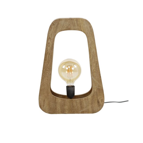 W-Pecker - Hndlavet bordlampe i mangotr, hjde 50 cm.