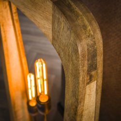 W-Pecker - Hndlavet bordlampe i mangotr, hjde 50 cm.