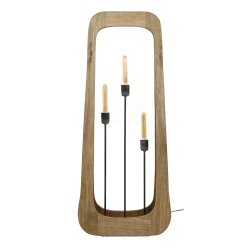 W-Pecker - Hndlavet gulvlampe i mangotr, hjde 120 cm.