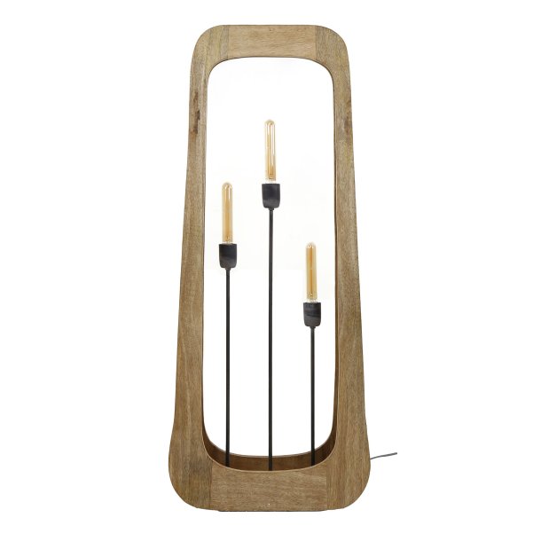 W-Pecker - Hndlavet gulvlampe i mangotr, hjde 120 cm.