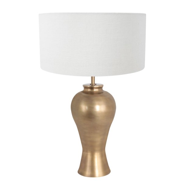 Buford - bordlampe i messing med stofskrm, 3 farver