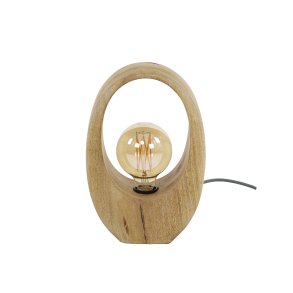 Pecker - Håndlavet bordlampe i mangotræ, højde 30 cm.