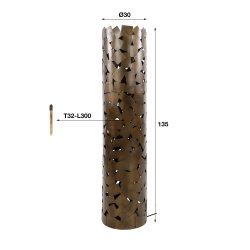 Patch - Gulvlampe i antik patineret bronze