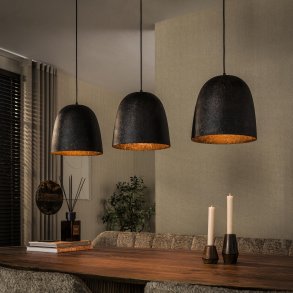Mugsy - Loftlampe med tre sort-brune metalsk�rme