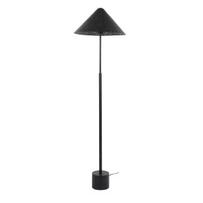 Punch - Gulvlampe med perforeret sort skærm