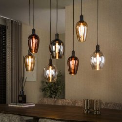 Toro - Loftlampe med fire forskellige farver glaskupler