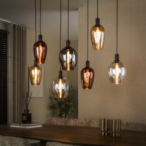 Toro - Loftlampe med fire forskellige farver glaskupler