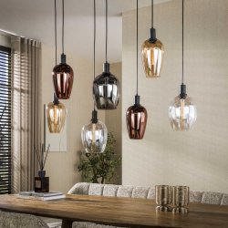Toro - Loftlampe med fire forskellige farver glaskupler