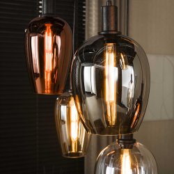 Toro - Loftlampe med fire forskellige farver glaskupler