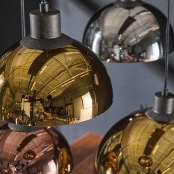 Olympia - Loftlampe med syv glasskrme i forskellig finish