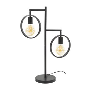 Wheely - Bordlampe i sort metal med to ringe