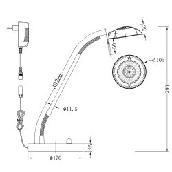 Duran - bordlampe i tre farver metal