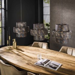 Capa - Loftlampe, hndlavet i en sort/brun metal