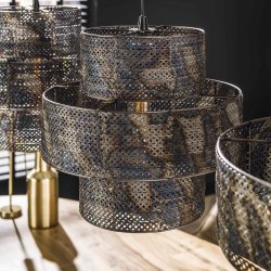 Capa - Loftlampe, hndlavet i en sort/brun metal