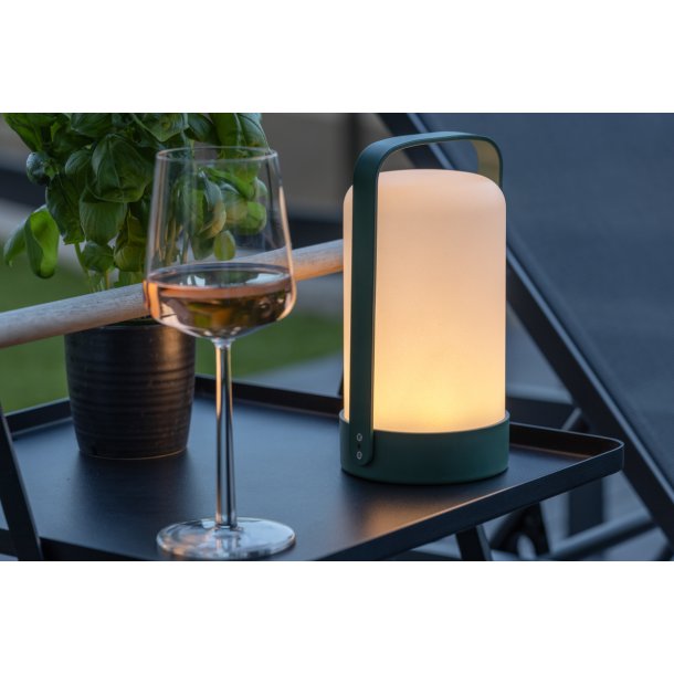 Comos - Udendrs bordlampe i grn metal og plast