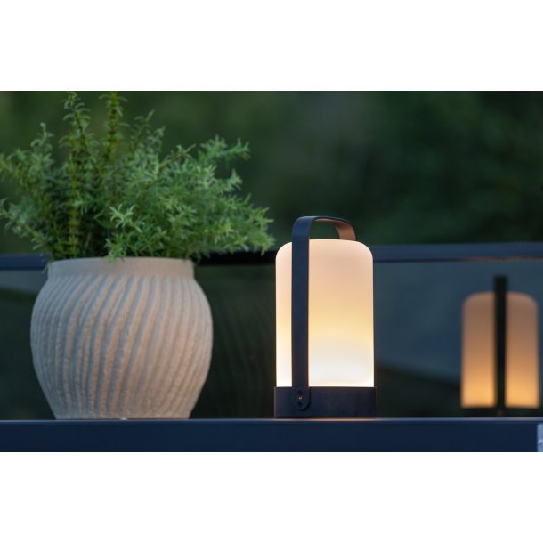 Comos - Udendrs bordlampe i sort metal og plast