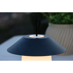 Bolsena - Udendrs bordlampe i sort metal og plast