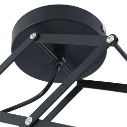 Moverse - Loftlampe i sort metal med flexibelt ophng