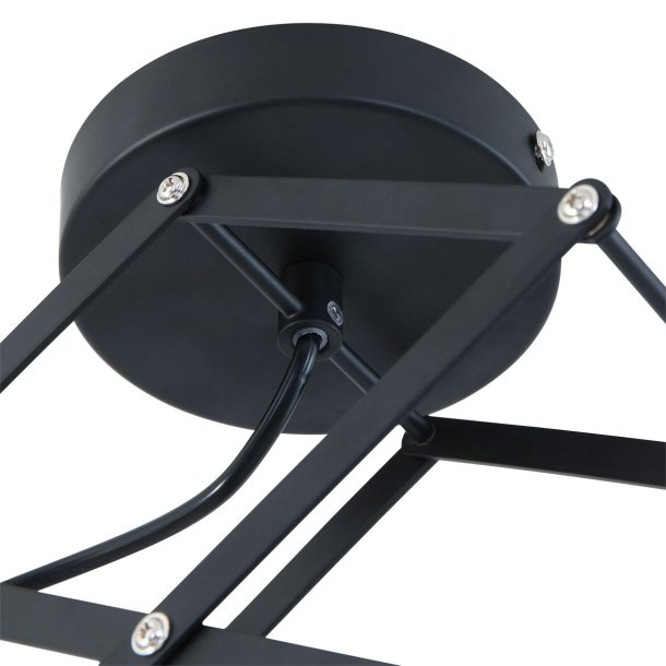 Moverse - Loftlampe i sort metal med flexibelt ophng