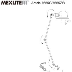 Hood - bordlampe i sort eller grn metal