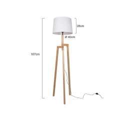 Clara - gulvlampe i tr