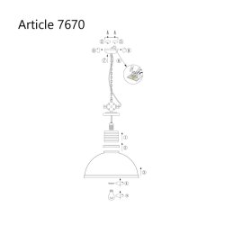 Brooklyn - industriel loftlampe i sort metal