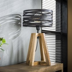 Tvist - Spndende bordlampe i metal og tr