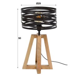 Tvist - Spndende bordlampe i metal og tr