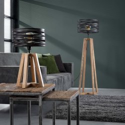Tvist - Spndende gulvlampe i metal og tr