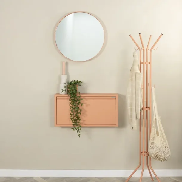 Zapato - Skoskab med 1 rum - terracotta farvet metal