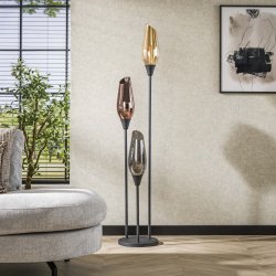 Kubo - Gulvlampe med tre forskellige glasskrme, hjde 168 cm