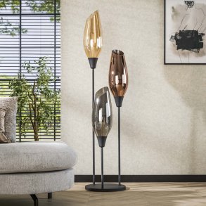 Kubo - Gulvlampe med tre forskellige glasskærme, højde 178 cm