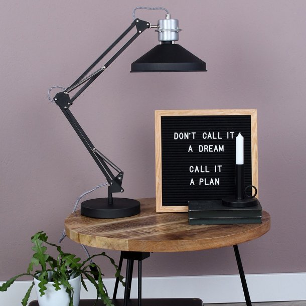 Zapp - bordlampe i sort metal