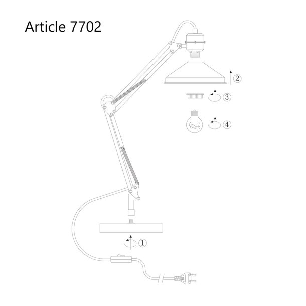 Zapp - bordlampe i sort metal