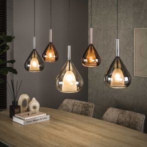 Blast - Loftlampe med fem dr�beformede glaskupler