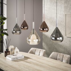 Blast - Loftlampe med fem dr�beformede glaskupler