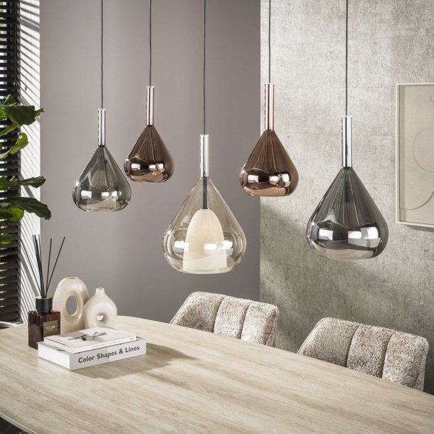Blast - Loftlampe med fem dr�beformede glaskupler