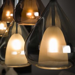 Blast - Loftlampe med fem dr�beformede glaskupler