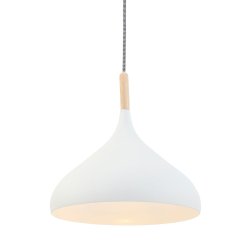 Gine - loftlampe i hvid metal og tr
