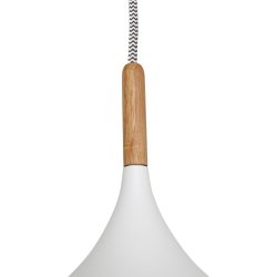 Gine - loftlampe i hvid metal og tr