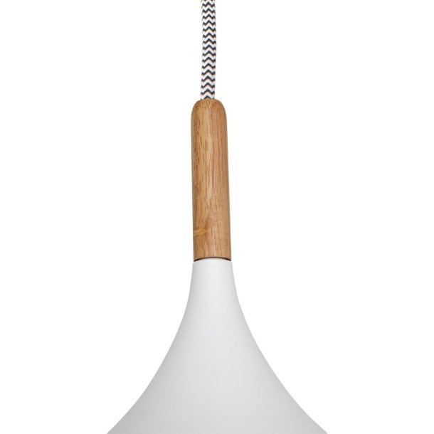 Gine - loftlampe i hvid metal og tr