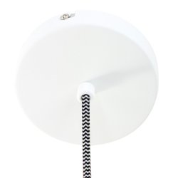 Gine - loftlampe i hvid metal og tr